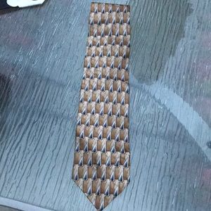 EUC Gian Franco Ruffini Golden Brown Silk Tie
